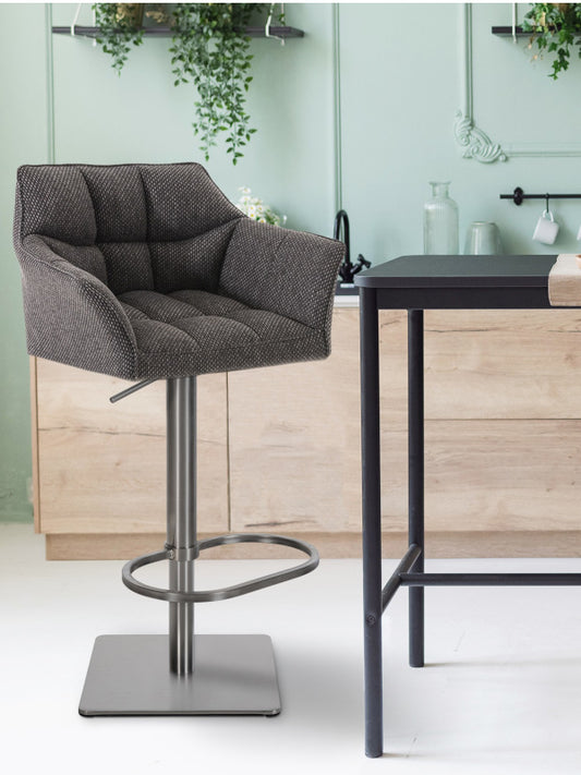 Taburete Alto Damaso Tela Cromada