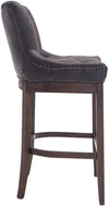 Lakewood High Stool Natural Leather Walnut 