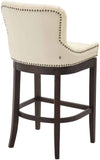 Lakewood High Stool Natural Leather Walnut 
