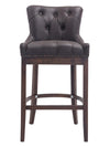 Lakewood High Stool Natural Leather Walnut 