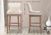 Lakewood High Stool Oak Fabric