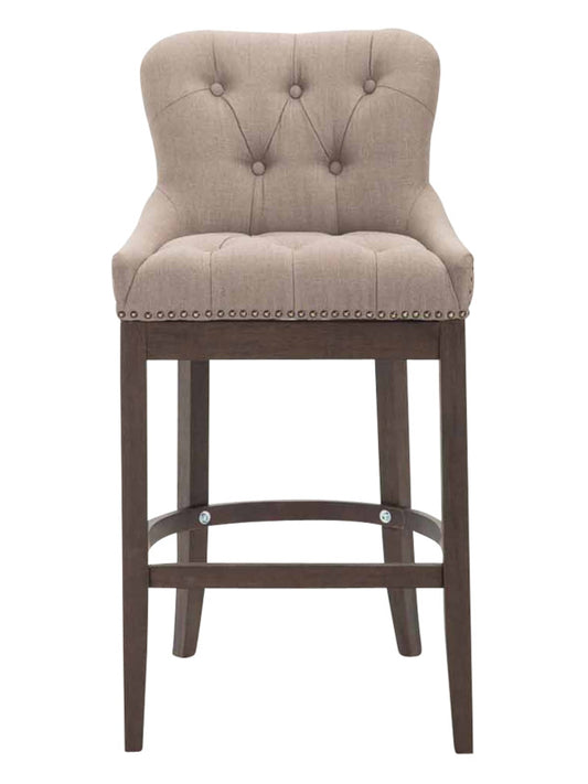 Banco Alto Lakewood Tecido Nogueira