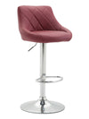 Lazio High Bar Stool Chrome Synthetic Leather