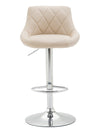 Lazio High Bar Stool Chrome Synthetic Leather