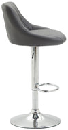 Lazio High Bar Stool Chrome Synthetic Leather