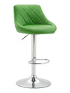 Lazio High Bar Stool Chrome Synthetic Leather