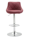 Lazio High Bar Stool Chrome Synthetic Leather