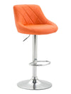 Lazio High Bar Stool Chrome Synthetic Leather