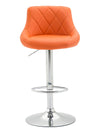 Lazio High Bar Stool Chrome Synthetic Leather