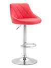 Lazio High Bar Stool Chrome Synthetic Leather