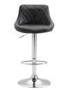 Lazio High Bar Stool Chrome Synthetic Leather
