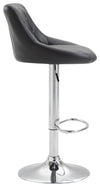 Lazio High Bar Stool Chrome Synthetic Leather