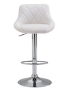 Lazio High Bar Stool Chrome Synthetic Leather