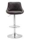 Lazio High Bar Stool Chrome Synthetic Leather