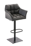 Damaso High Stool Black Synthetic Leather