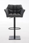 Damaso High Stool Black Synthetic Leather