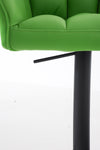 Damaso High Stool Black Synthetic Leather