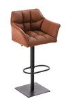 Damaso High Stool Black Synthetic Leather