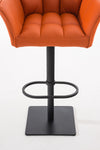 Damaso High Stool Black Synthetic Leather