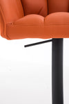 Damaso High Stool Black Synthetic Leather