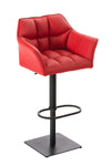 Damaso High Stool Black Synthetic Leather