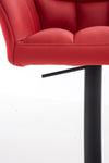 Damaso High Stool Black Synthetic Leather