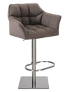 Damaso High Stool Chrome Fabric