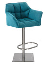 Damaso High Stool Chrome Fabric