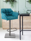 Damaso High Stool Chrome Fabric