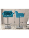 Damaso High Stool Chrome Fabric
