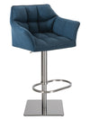 Damaso High Stool Chrome Fabric