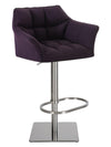 Damaso High Stool Chrome Fabric