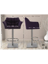 Damaso High Stool Chrome Fabric