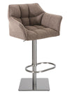Damaso High Stool Chrome Fabric