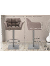 Damaso High Stool Chrome Fabric