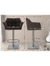 Damaso High Stool Chrome Fabric
