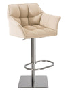 Damaso High Stool Chrome Fabric