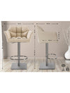 Damaso High Stool Chrome Fabric