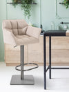 Damaso High Stool Chrome Fabric