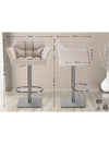 Damaso High Stool Chrome Fabric