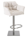 Damaso High Stool Chrome Fabric