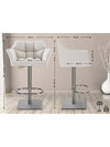 Damaso High Stool Chrome Fabric