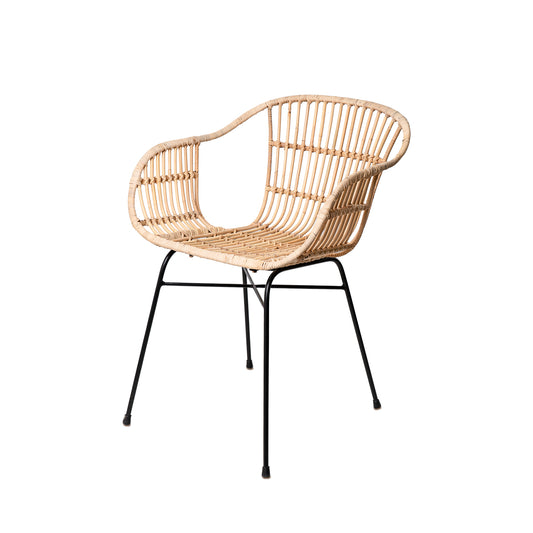 Cadeira NANCY natural/preta