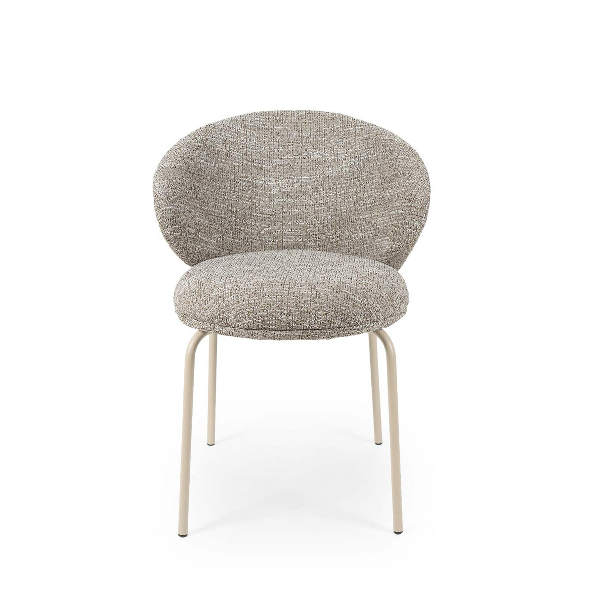 Cadeira Lisbet taupe pés bege