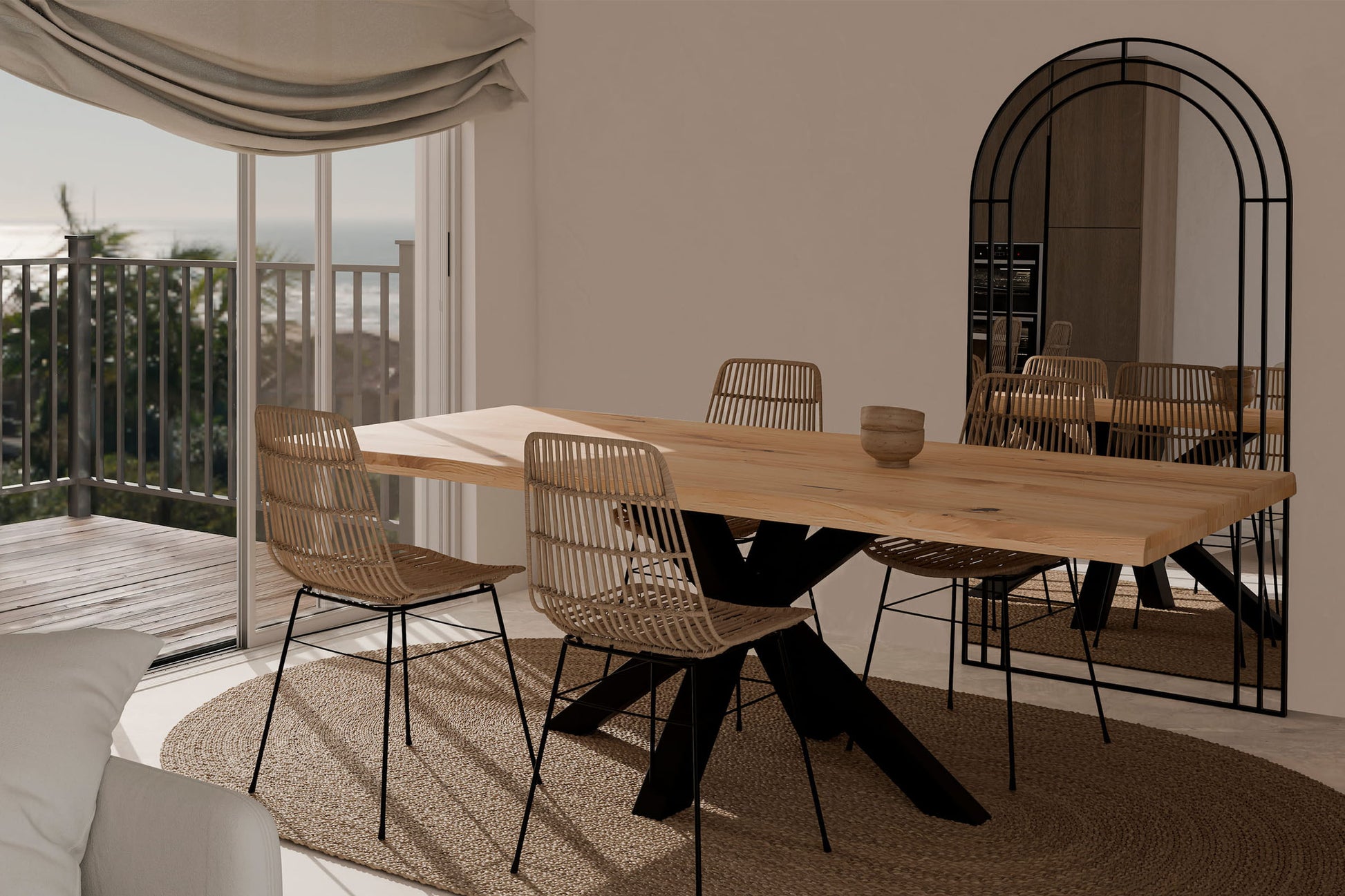 Cadeira IONA natural/preta