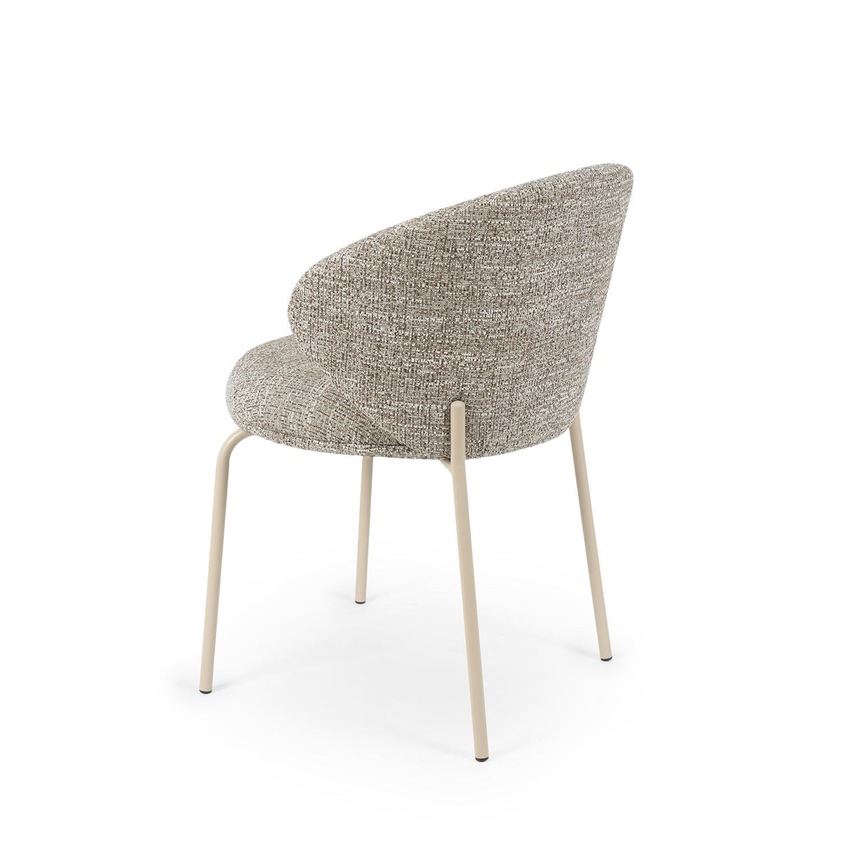 Cadeira Lisbet taupe pés bege