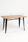 Leeds Rectangular Natural Wood Table 120 x 80