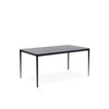Mesa Arya 140 cm com tampo cerâmico cinzento e base preta