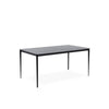 Mesa Arya 160 cm com tampo cerâmico cinzento e base preta
