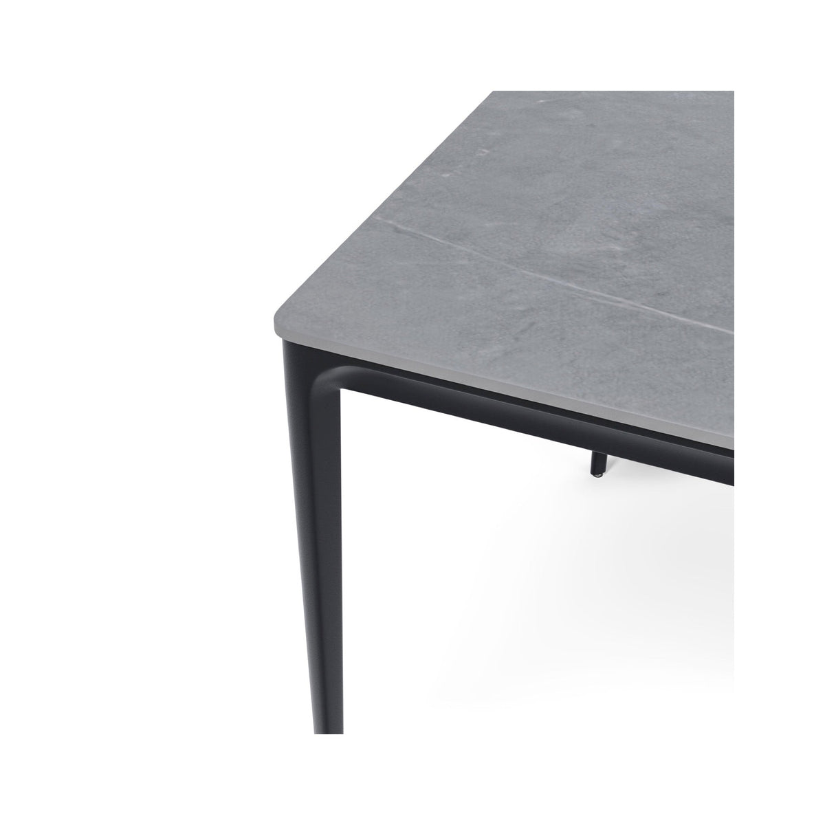 Mesa Arya 160 cm cinzento – pormenor do canto